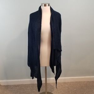 Tahari Wrap Poncho one size Navy